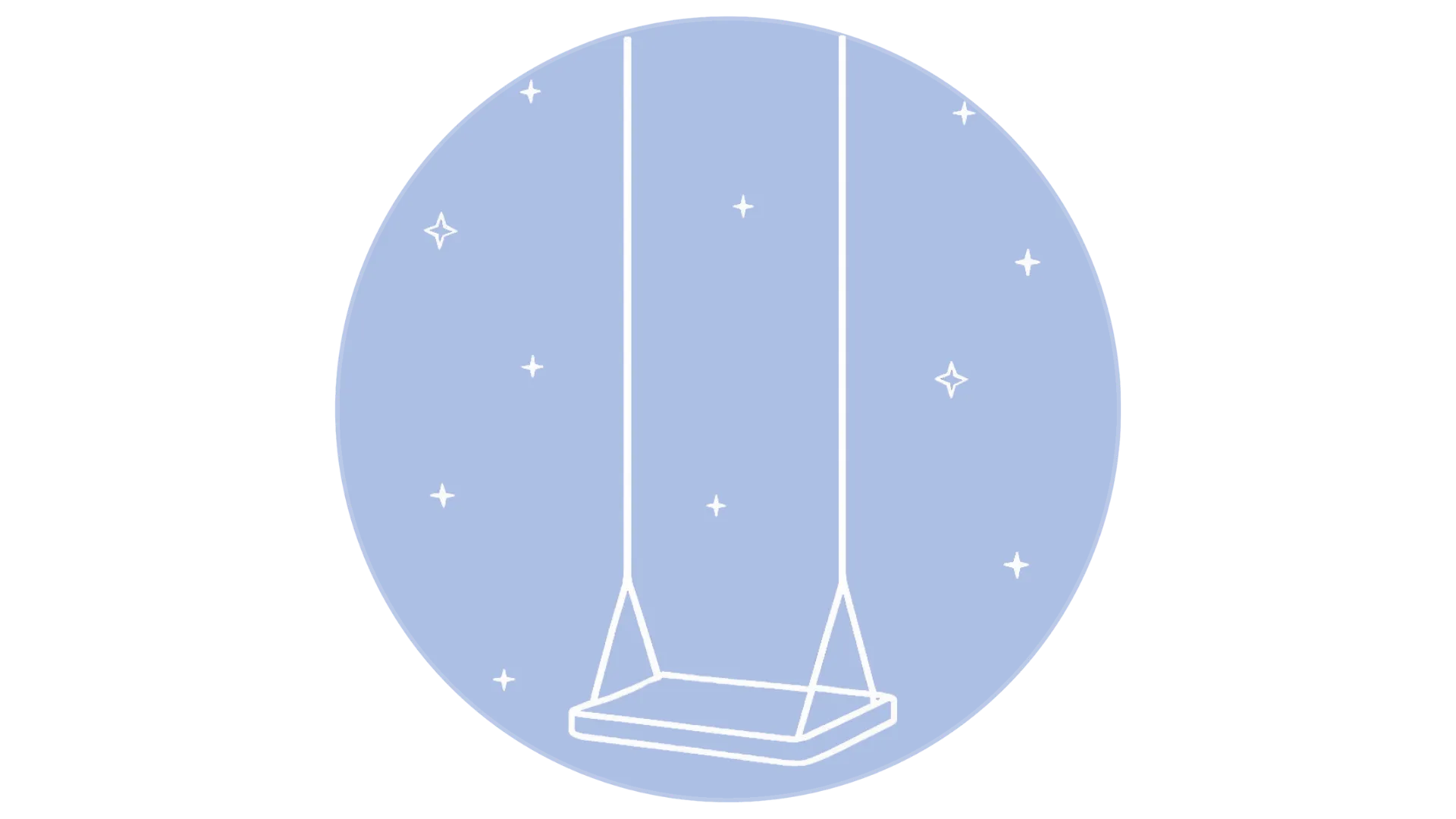 Illustration einer Himmelsschaukel mit Sternen