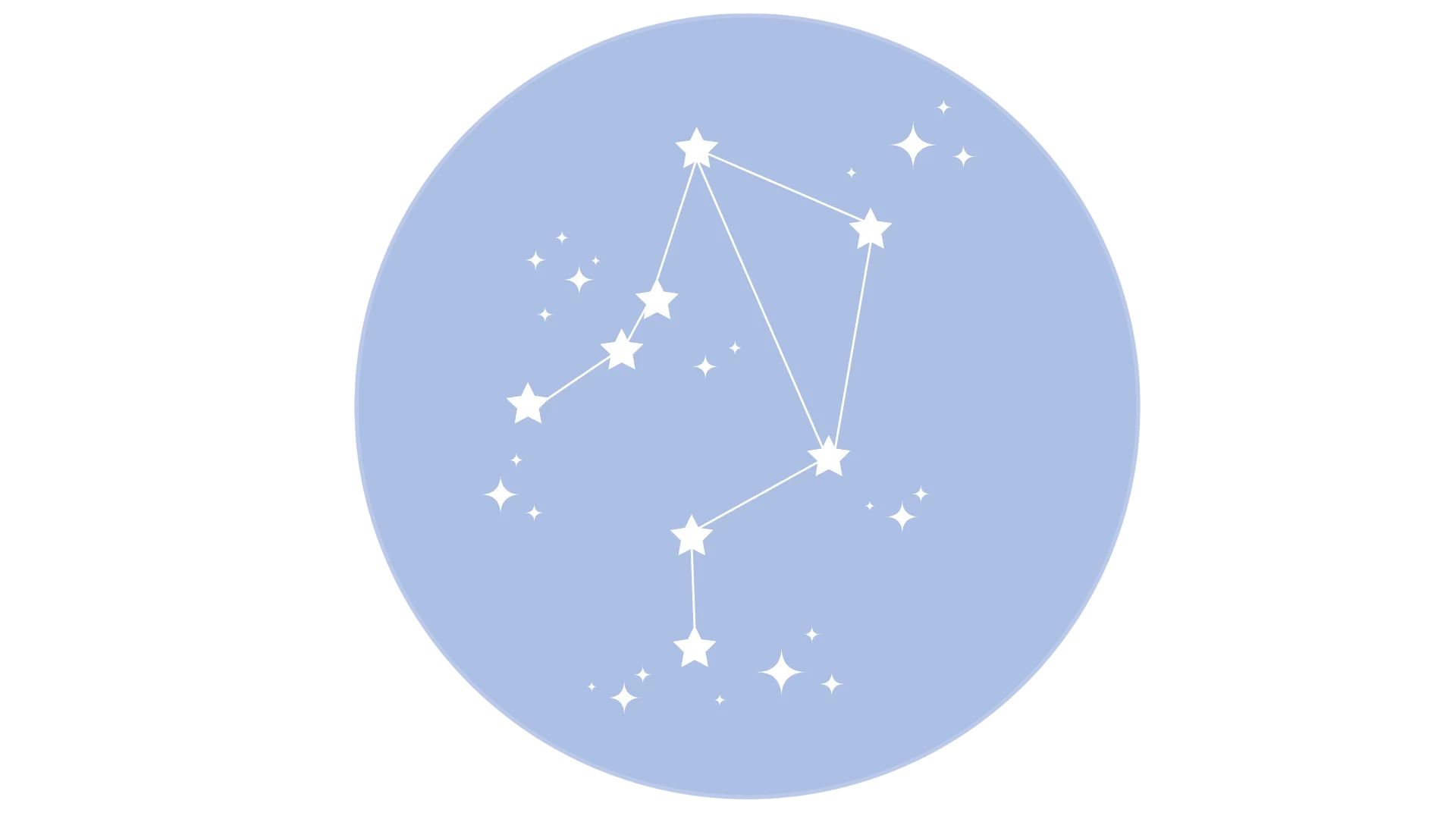 Astrologische Illustration des Sternbilds Waage