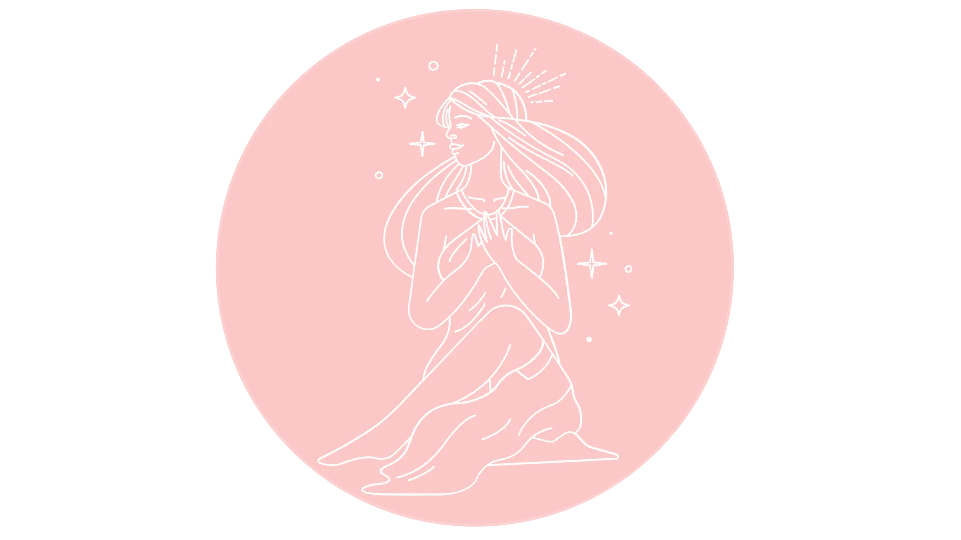 Astrologische Illustration des Sternbilds Jungfrau