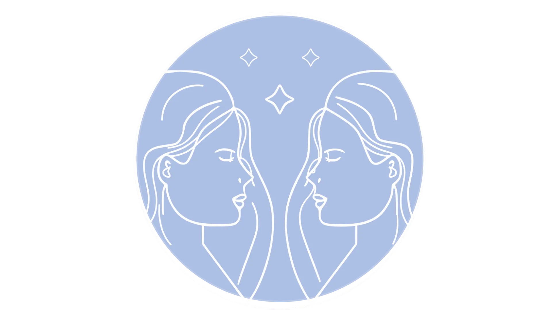 Astrologische Illustration des Tierkreiszeichens Zwillinge